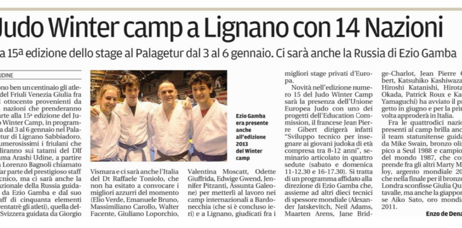 A Lignano per il Judo Winter Camp con 14 nazioni