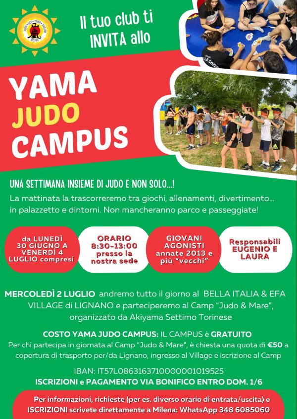 Yama Campus 2025 – Agonisti Yama Campus 2025 - Agonisti